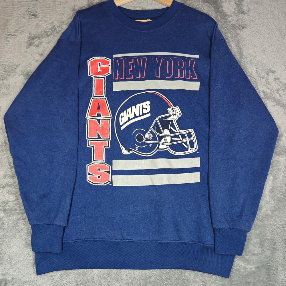Team Rated Sweatshirt Mens XL Blue Vintage NY Giants Helmet Made in USA